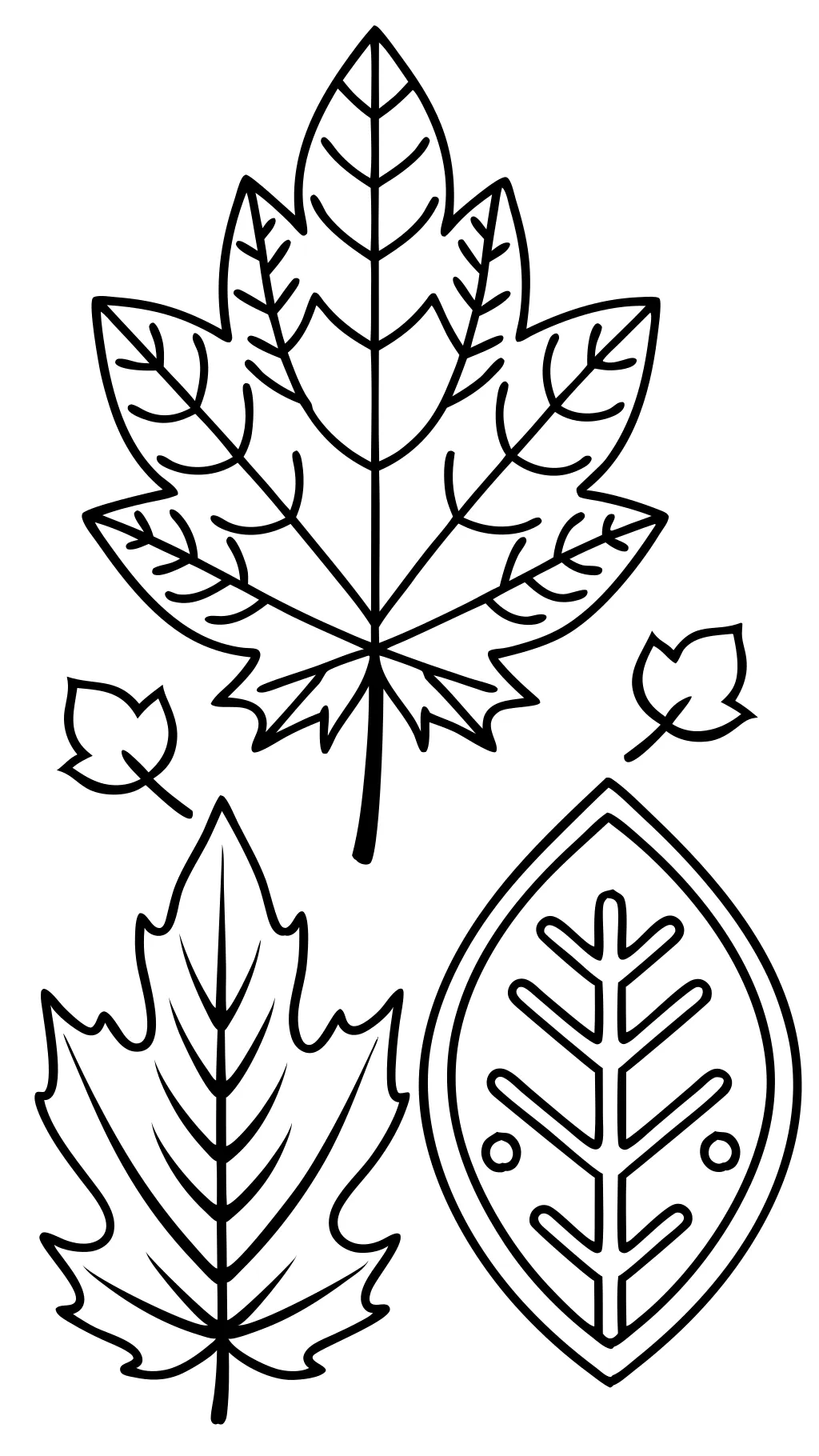 coloring pages of a leaf